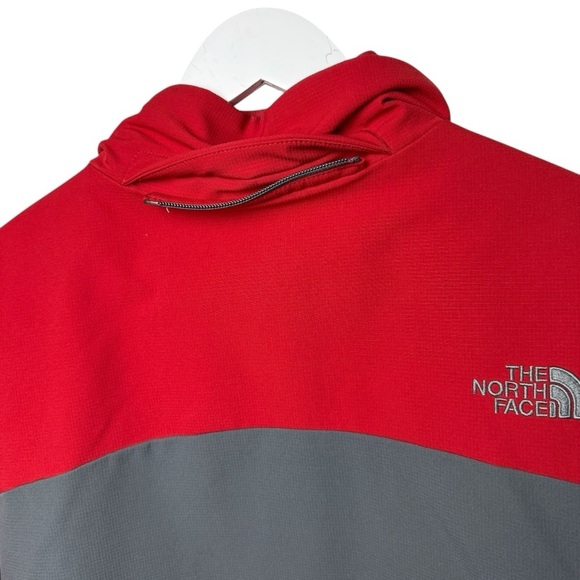 The North Face Soft Shell Jacket Men's XL Red Gray Primaloft Ski Outdoor Coat - Picture 8 of 13